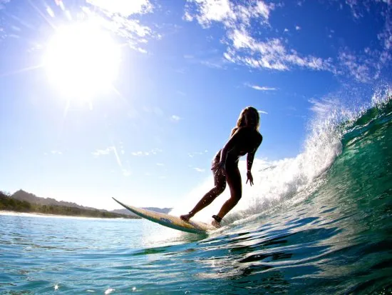 Surfing while staying at Makanas in Santa Teresa Costa Rica