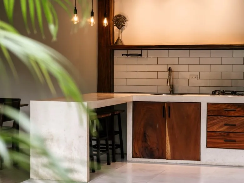 Loft Apartment kitchenette at Makanas Beach Bungalows